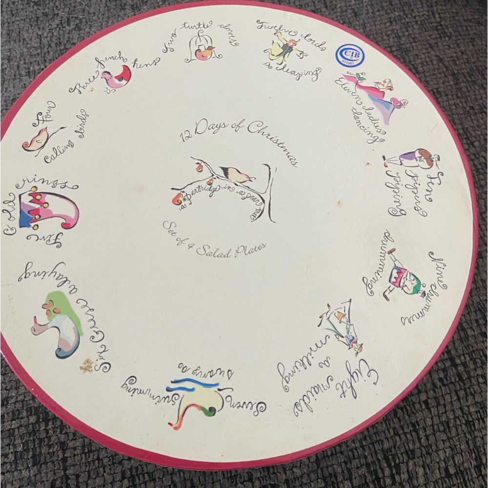 Rosanna china 4 dessert plates,EUC no chips or fading, 8“ , 12 days of Christmas